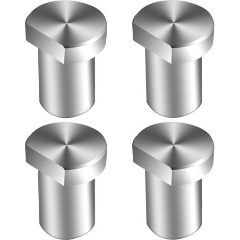 MINKUROW, 4 piezas, topes de banco de trabajo, bloques de espiga de límite de acero inoxidable, accesorios fijos para mesa de carpintería para orificio de 20mm (1/5)