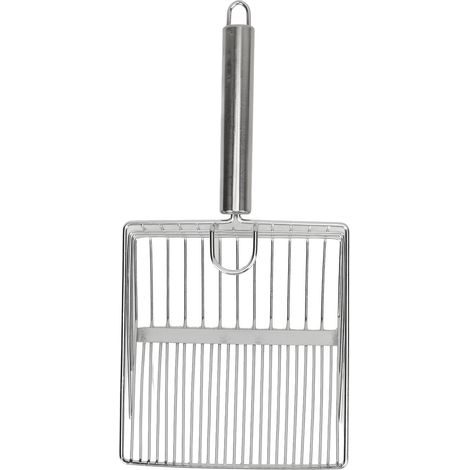 Qcwwy Katzenstreuschaufel, stabiler Metallgriff mit verbreitertem Design, zeitsparend und effizient, Haustierkotschaufel