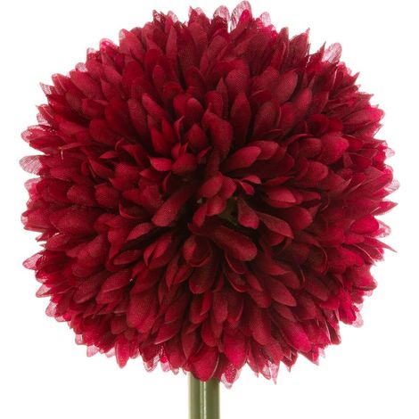 Stab aus künstlichen Pompons H60cm - Rot