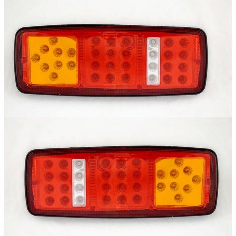 2 x Feu arrière LED 12 V feux 4 fonctions pour châssis de camion remorque Camion benne camping-car LKW Camper (1/4)
