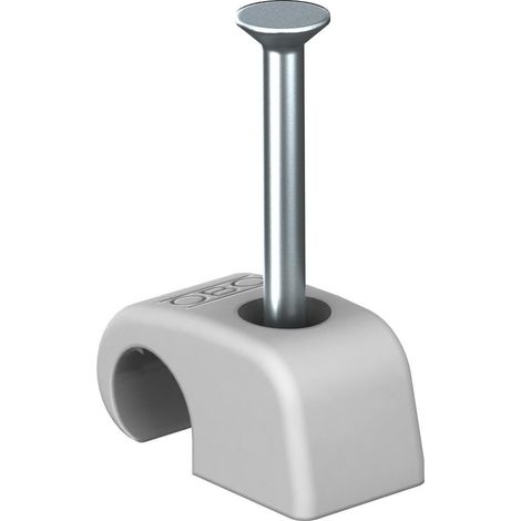 OBO Bettermann Clip adesiva 4-7mm, L18 polipropilene grigio chiaro RAL 7035, 2228610