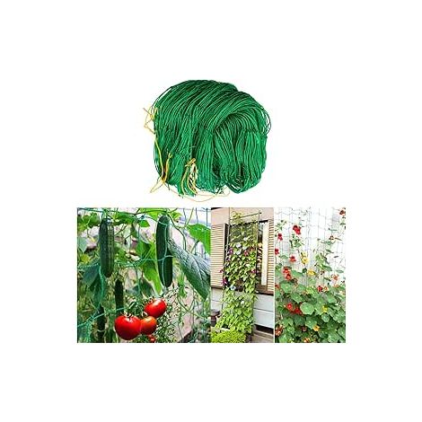 Sollbry Netz für Kletterpflanzen, Garten-Spaliernetz, 5 m x 2 m, Kletterpflanzen-Stütze, Befestigungsnetz, Gartenpflanzennetz für Gemüsepflanzen, Tomaten, Gurken (1/5)