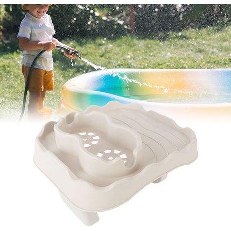 Porte-gobelet gonflable pour piscine, plateau antidérapant réglable pour spa, beige. (1/5)