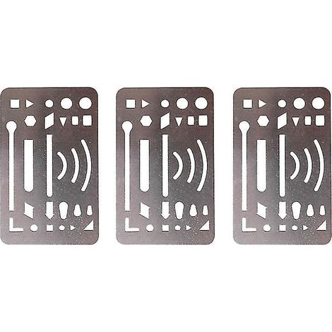 3 gommes en acier inoxydable