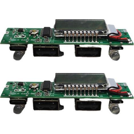 2 cartes chargeur batterie lithium LED double USB 5V 2.4A Micro/Type-C pour batterie 18650 (1/5)