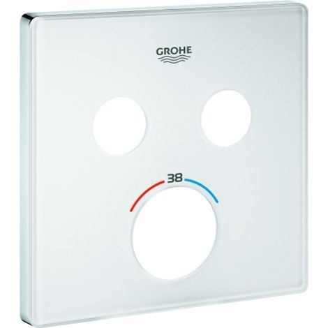 GROHE Rosetón 49040 para termostato empotrado SmartControl cuadrado con 2 ASV moon white, 49040LS0