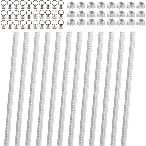 Zurrschienen Airlineschiene, Transportsicherung, Light Aluschiene, mit Zurröse, Ladungssicherung Set, 12×1M
