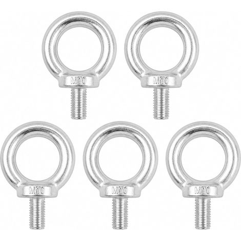 M10-Ringschrauben – 5er-Pack – Edelstahl 304 – Hochleistungsschrauben – Garten und Heimwerken – Silber (1/5)