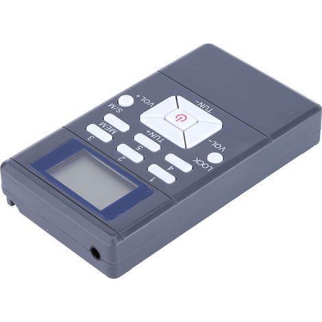 Kleiner, tragbarer LCD-FM-Empfänger mit digitaler Signalverarbeitung und Kopfhöreranschluss (grau) (1/2)