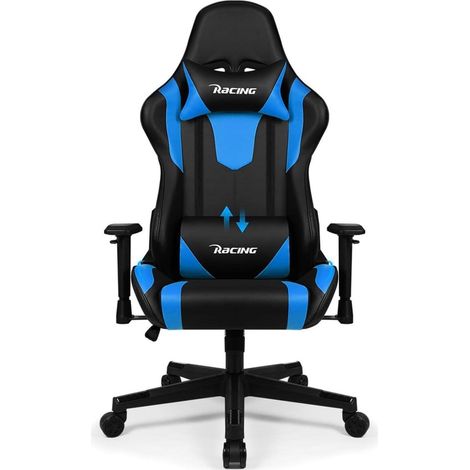 Homimaster Gaming Stuhl Ergonomisch mit verstellbaren Kissen Wippfunktion (1/2)