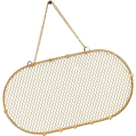 Organizzatore di gioielli da parete, supporto a parete per orecchini, organizer da parete per orecchini, espositore per collane e bracciali dorati (1/4)