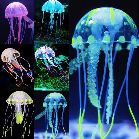 Aquarium Réservoir Poisson Décor Lumineux Méduse Fluorescente Ornement Aquatique (1/5)