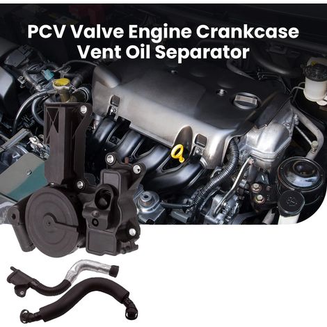 Conjunto de válvula PCV, compuesto de alto rendimiento, compatible con múltiples modelos Audi, separación de aceite eficiente, diseño compacto, fácil de instalar. (1/5)