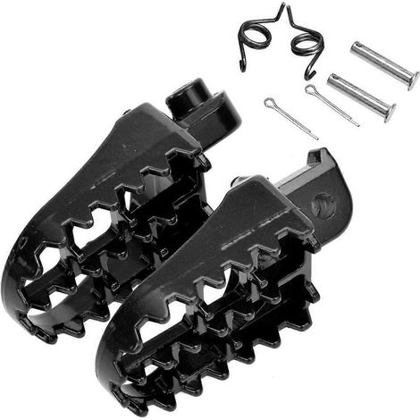 Motorrad-Fußrasten, Pedale, Offroad-Motorradzubehör (schwarz) - Schwarz (1/4)