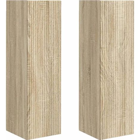 Mueble TV mural moderno 30 x 31 x 100 cm almacenamiento discreto minimalista de madera contrachapada sonoma 020054990 (1/5)