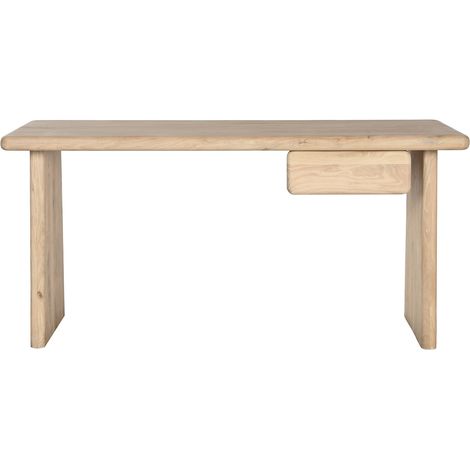 Table de bureau, meuble du bureau en bois de manguier coloris naturel - longueur 160 x profondeur 60 x Hauteur 77 cm (1/5)
