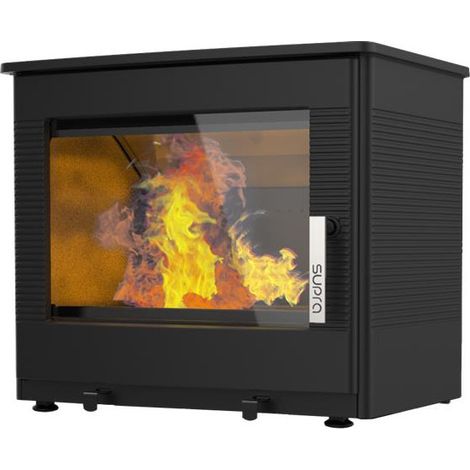 Supra – FR9016160B – Poêle à bois étanche – Fonte – Vision horizontale – Taille de bûches maxi 55 cm – Double combustion – Compatible RE 2020