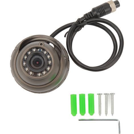 Caméra dôme intérieure montée sur véhicule DC 12V, prend en charge l'enregistrement vidéo et audio, grand angle, étanche IP67, vision nocturne infrarouge, convient aux bus, camping-cars et fourgonnett (1/5)