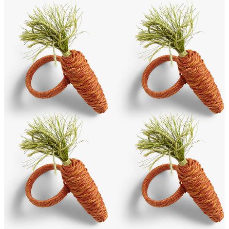 Serviettes Tressées à la Main, Ronds de Serviette pour Pâques, Lot de 6 Anneaux Décoratifs (1/3)
