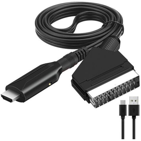 Convertitore di tensione, convertitore da SCART a HDMI, adattatore audio e video per HDTV/DVD/Decoder/PS3/PAL/NTSC
