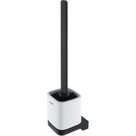 Nimco Maya - Wandhängende Toilettenbürste mit Halter, Keramik weiß/schwarz matt MAC 29094KN-HR-90 (1/2)