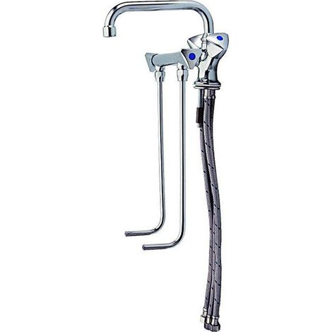 Wasserhahn, Küchenarmatur, Wasserarmatur - Mischbatterie für 2 Becken, Niederdruck