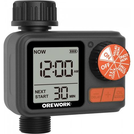 Timer per irrigazione Orework Pro-Dial Timer digitale per rubinetto da giardino a 1 zona