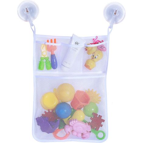 Filet Rangement Jouets Bain - Maille Polyester Résistante Antihumidité - Pour Baignoire Douche Salle De Bain - 1 Pièce