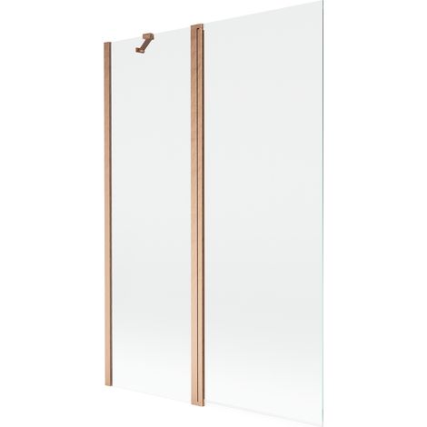 Mexen Mist mampara de ducha de 2 hojas 120 x 150 cm, transparente, cobre cepillado - 8A9-120-011-65-00 (1/5)