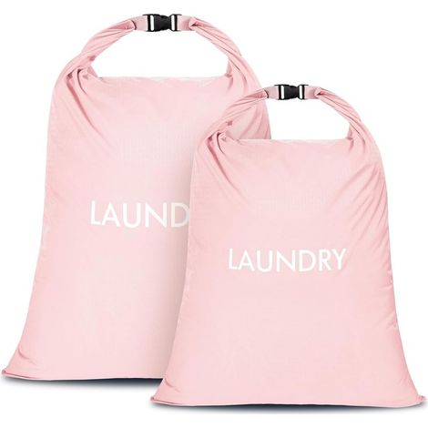 Sac à Linge Sale, Lot de 2 - Nylon Sac Linge Sale Voyage, Pliables Laundry Bag Wet Dry Bag pour Les Camps et Vacances (1/5)