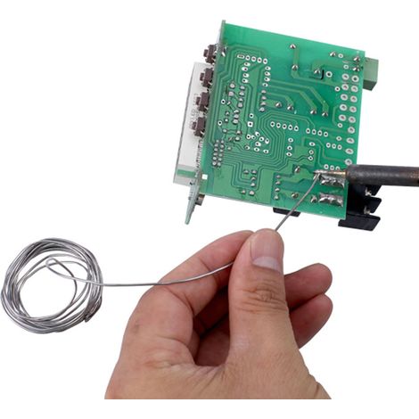 10 baguettes de soudure en aluminium de 2 mm de diamètre, fil à souder basse température, à bas point de fusion, enrobé de flux. (1/5)