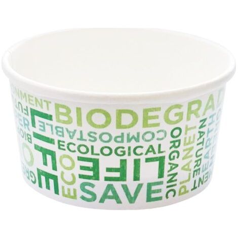 Pot à glace jetable 390 ml - 350-64 - 45 pièces - Ecobioshopping