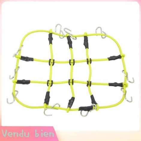 HURRISE Net à bagages RC RC Buggage Net Simulation décorative RC Crawler Car bagage Net pour Traxxas Trx4M jouets vehicule Jaune (1/5)