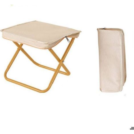 Tabouret Pliable - 24 x 24 x 26 cm - Charge Max 120 kg - Acier Épaissi + Tissu Oxford - Pour Camping Randonnée Pêche Barbecue Plage - 1 Pièce (1/4)