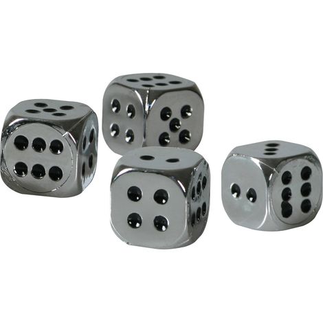 California-Dices, set 4 tappi coprivalvola - Cromo (1/3)