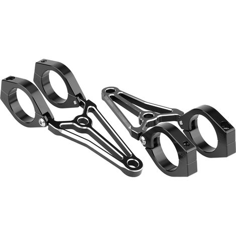 1 par de soportes de montaje para faros delanteros de motocicleta, soporte de montaje para faros delanteros de horquilla para Cruiser, Cafe Racer, motos de calle, motos de trabajo, motos antiguas y má (1/5)