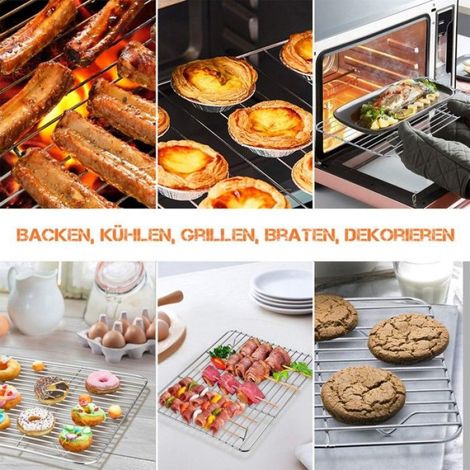 Grille de refroidissement des gâteaux en acier inoxydable. (1/4)