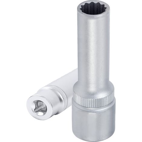 Llave de vaso 1/4" largo 12 caras, medida 12mm (1/4)
