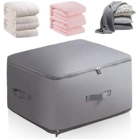 BUNTHAUS Sac Rangement Compressible - 1 pièce, Sac Rangement Compressible Gris 54x30x42cm - Vêtement (1/5)