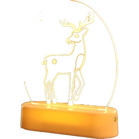 Guirlande Lumineuse Acrylique - LED Festives Pour Décoration De Noël - Veilleuse De Chambre Et Déco De Table - Alimentation USB Ou Piles - Lot De 1 (1/5)