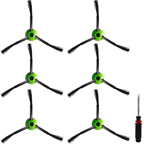 Packung mit 12 Ersatz-Seitenbürsten für iRobot Roomba Staubsaugerroboter der Serien J5, J5+, J6, J6+, J7, J7+, J8, J8+, J9, J9+, I3, I4, I5, I5+, I6, I6+, I7, I7+, I8, I8+, E5, E6, 5150, 6198, 7150, 7 (1/4)