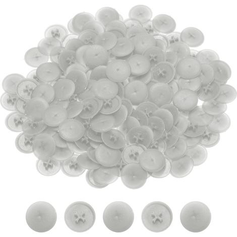 158 Pièces 17mm Cache-Écrou à Vis en Plastique Gris Clair (1/5)
