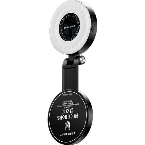 Lampe magnétique d'appoint pour téléphones portables, lampe de beauté portable pour le streaming en direct, lampe de poche pour selfies d'extérieur, blanche (1/5)