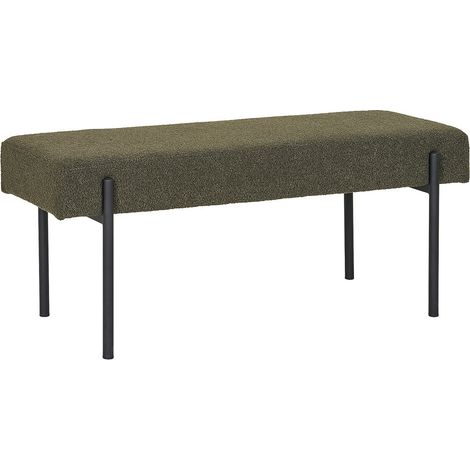 Romeo - banc - tissu bouclette - 100 cm - vert kaki (1/5)