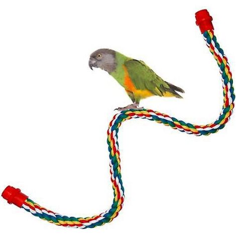 Seilsitzstange für Wellensittich/Kanarienvogel, 60 cm lang, Handspielzeug, Baumwollseilspielzeug, drehbare Leiter, Vogelspielzeug (1/4)