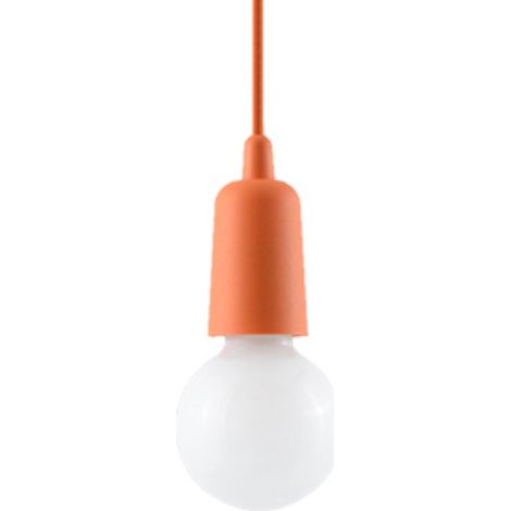 Suspension DIEGO 1 orange E27 Ø10 réglable Sollux SL0584 (1/5)