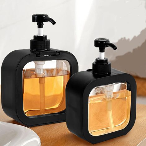 300ml/500ml Soap Dispenser with Pump, Small Model, Black Plastic - AquaForge (1/5)