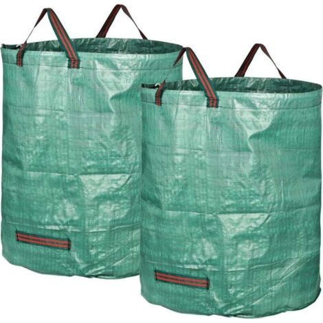 272-Liter-Gartensäcke mit Griffen, wasserdicht, freistehend, faltbar, robust und langlebig, 2er-Set (1/4)