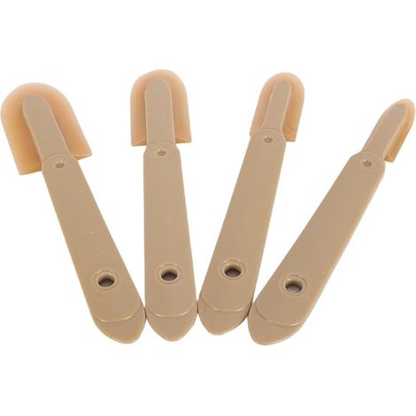 Lot de 4 spatules de calfeutrage en silicone, 4 tailles, réutilisables, pour finition de carrelage, plinthes, cuisines et salles de bains. (1/5)