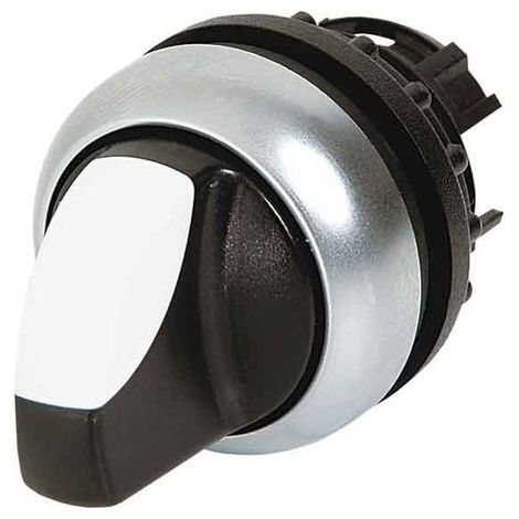Interruptor giratorio Eaton M22-WKV negro gris plástico